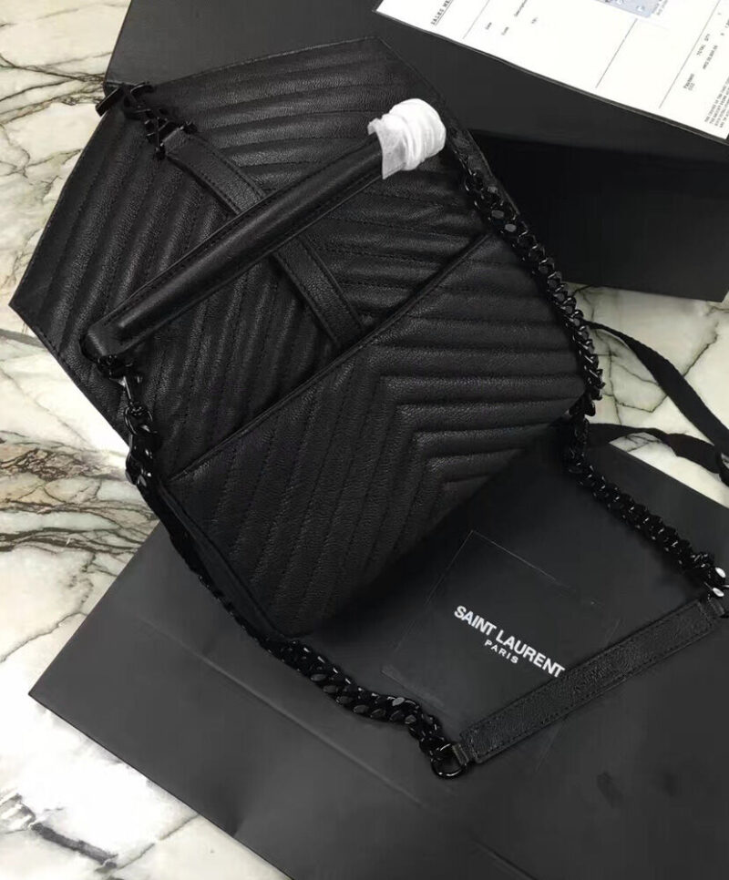 YSL Classic Medium Monogram Saint Laurent College Bag Black